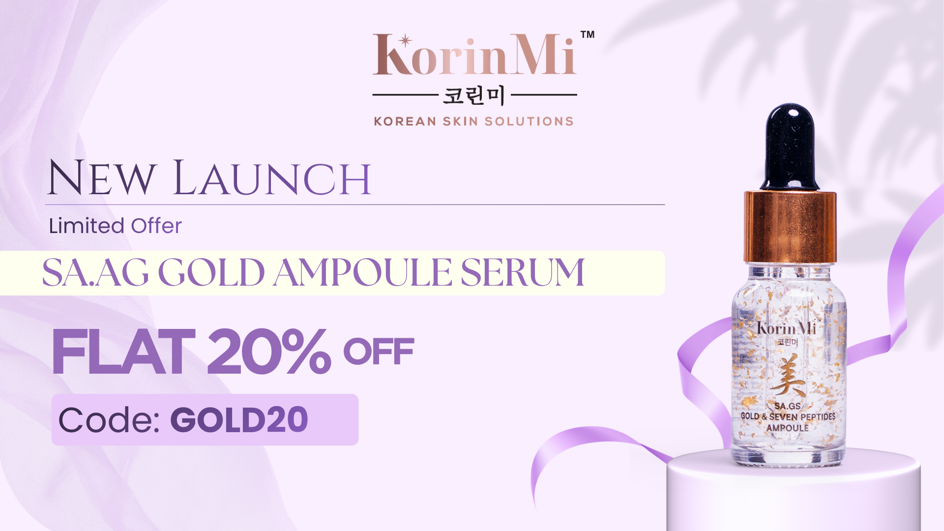 Product Website Banners Gold Ampoule Serum
